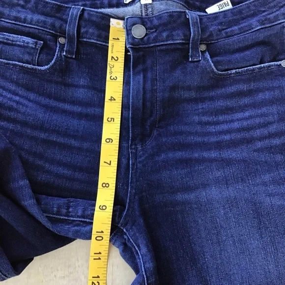 PAIGE Manhattan Baylor Dark Indigo Boot Cut Jeans - Picture 11 of 15